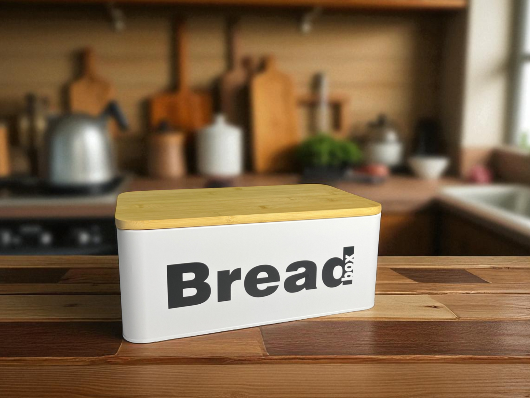 White-2 Tea, Coffee, Sugar & Bread Canisters (4 PCS)