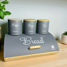 Black Tea, Coffee, Sugar & Bread Canisters (4 PCS)