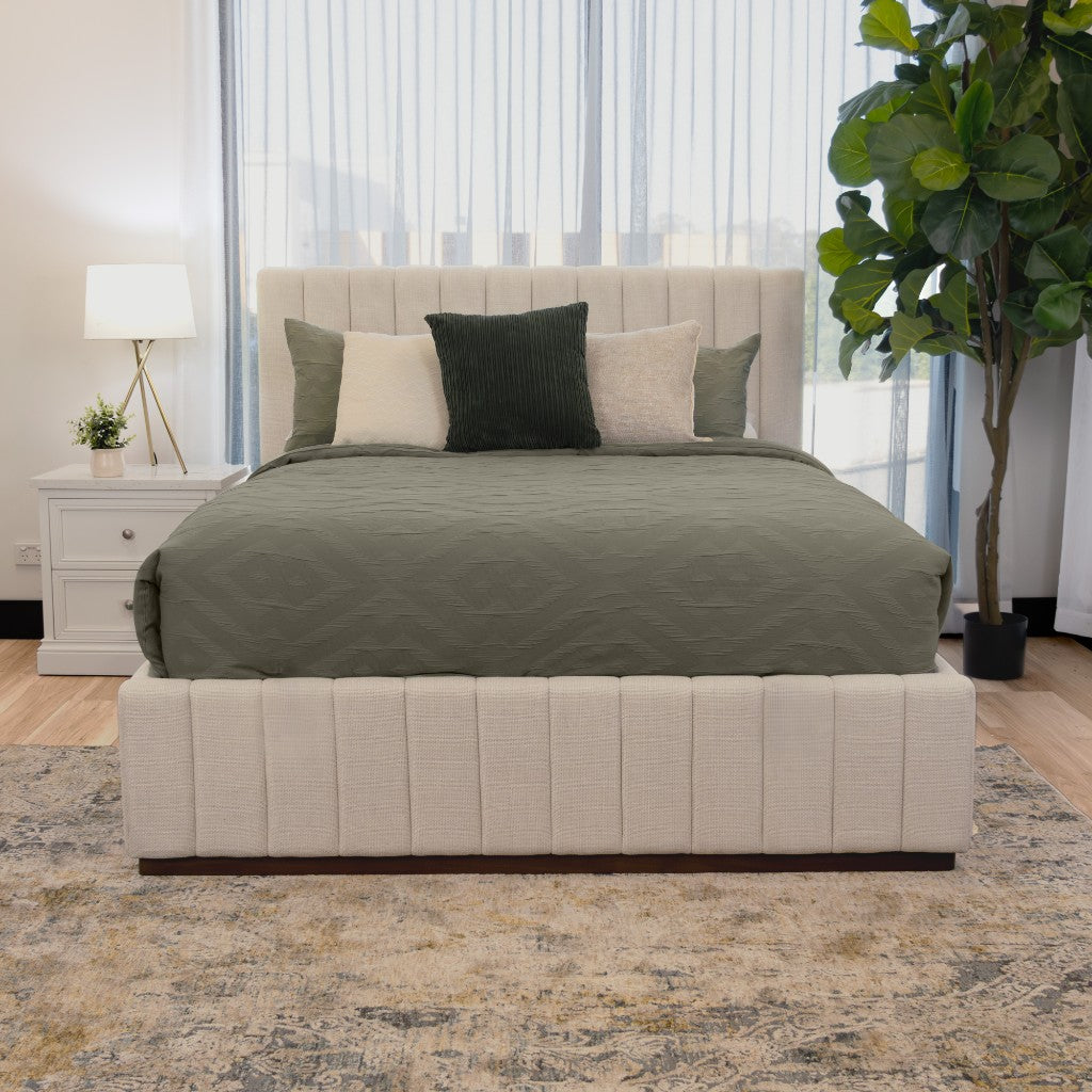 PERRISA K BED 2DRWS 205X222X140CM-BEIGE(4CTN)