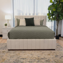 PERRISA K BED 2DRWS 205X222X140CM-BEIGE(4CTN)
