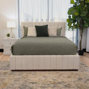 PERRISA K BED 2DRWS 205X222X140CM-BEIGE(4CTN)