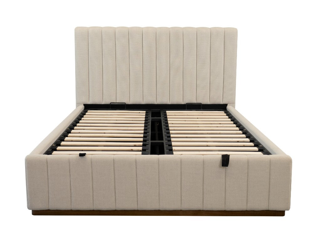 PERRISA K BED 2DRWS 205X222X140CM-BEIGE(4CTN)